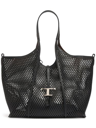 Bolso Tote Mediano Fori Laser De Piel - TOD'S - Modalova