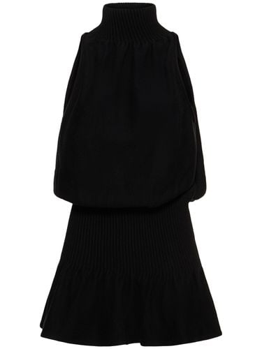 Vestido Corto Fruncido De Cuello Alto - ALEXANDER WANG - Modalova