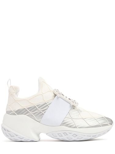 Viv Run Cotton & Mesh Sneakers - ROGER VIVIER - Modalova