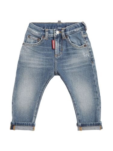 Jeans De Algodón Stretch Lavado A Piedra - DSQUARED2 - Modalova