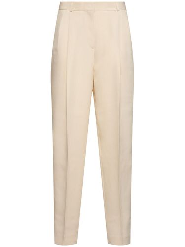 Pleated Viscose & Poly Straight Pants - TOTEME - Modalova