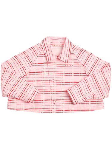 Chaqueta De Gabardina De Algodón Estampada - MARNI JUNIOR - Modalova