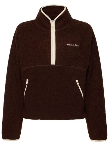 Giacca Sherpa Serif Con Logo E Mezza Zip - SPORTY & RICH - Modalova