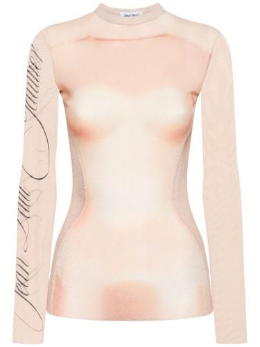 Top Aus Mesh Mit Druck „le Classique“ - JEAN PAUL GAULTIER - Modalova