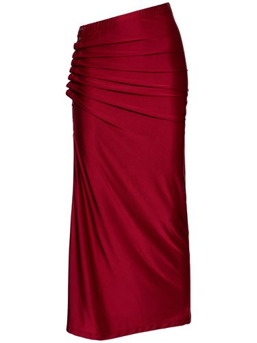 Draped Viscose Blend Jersey Midi Skirt - RABANNE - Modalova