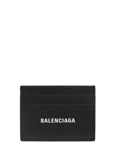 Logo Leather Card Holder - BALENCIAGA - Modalova