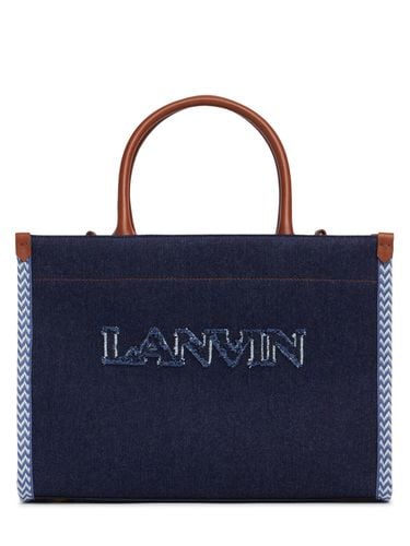 Bolso Shopper De Denim De Algodón - LANVIN - Modalova