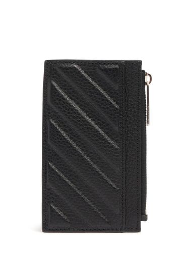 D Diagonal Leather Card Case - OFF-WHITE - Modalova