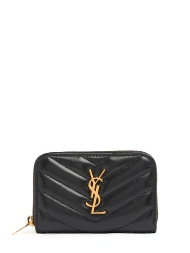 Cassandre Leather Zip Coin & Card Holder - SAINT LAURENT - Modalova