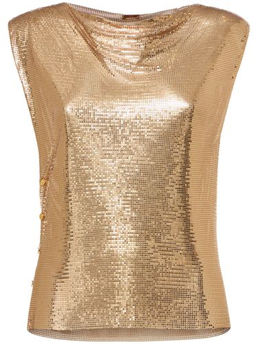 Draped Mesh Top - RABANNE - Modalova