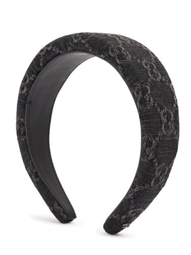 Gg Denim Hairband - GUCCI - Modalova