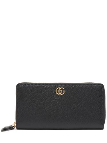 Leather Zip Around Wallet - GUCCI - Modalova