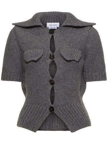 Cardigan A Maniche Corte In Misto Lana - ALEXANDER MCQUEEN - Modalova