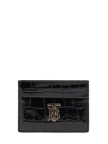 Croc Embossed Card Holder W/logo - BURBERRY - Modalova