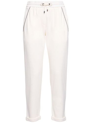 Pantaloni In Felpa Di Misto Cotone - BRUNELLO CUCINELLI - Modalova