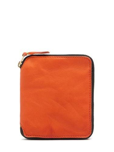 Washed Leather Wallet - COMME DES GARÇONS WALLET - Modalova