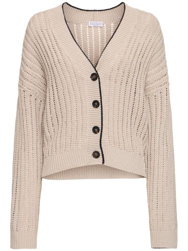 Cardigan In Maglia Di Cotone - BRUNELLO CUCINELLI - Modalova