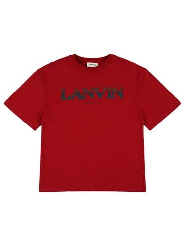 Camiseta De Jersey De Algodón Bordada - LANVIN - Modalova