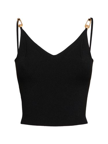 Top In Maglia Di Viscosa Stretch - VERSACE - Modalova