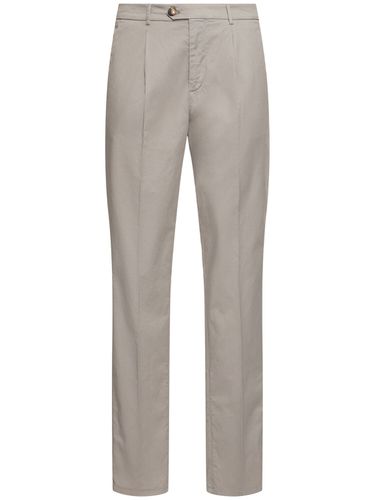 Pantaloni In Gabardina Di Cotone Stretch - BRUNELLO CUCINELLI - Modalova