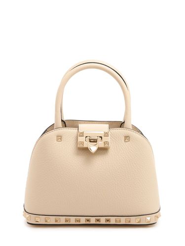 Bolso Rockstud De Piel Con Asas - VALENTINO GARAVANI - Modalova