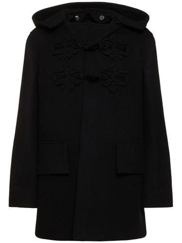 Cappotto Corto In Lana Con Ricami - VALENTINO - Modalova