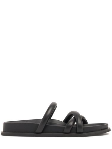 Mm Soft Cross Leather Slide Sandals - ST.AGNI - Modalova