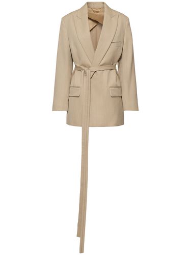 Belted Wool Jacket - VICTORIA BECKHAM - Modalova