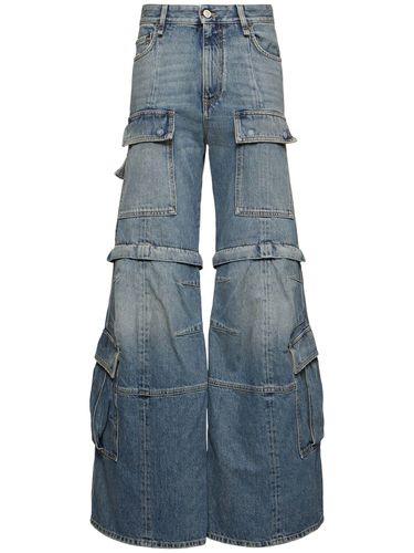 Flared Denim Cargo Jeans - BALENCIAGA - Modalova