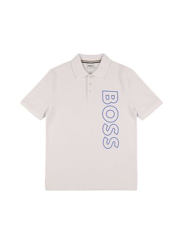 Cotton Piqué Polo - BOSS - Modalova