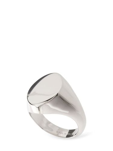 Mm6 Minimal Logo Brass Ring - MM6 MAISON MARGIELA - Modalova