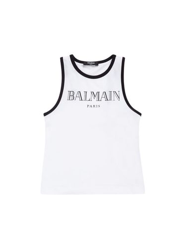 Tank Top De Algodón Jersey - BALMAIN - Modalova