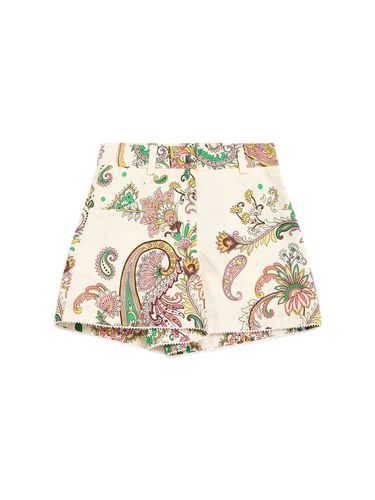 Shorts De Popelina De Algodón Estampados - ETRO - Modalova