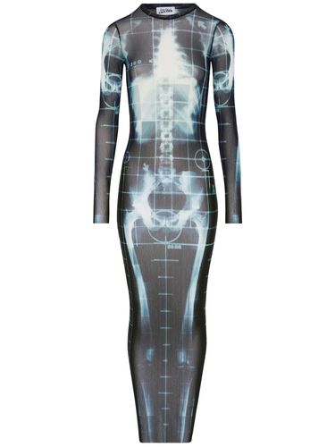 Squeletor Printed Mesh Long Skirt - JEAN PAUL GAULTIER - Modalova