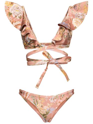 Set Bikini Tallow Stampato Con Ruches - ZIMMERMANN - Modalova