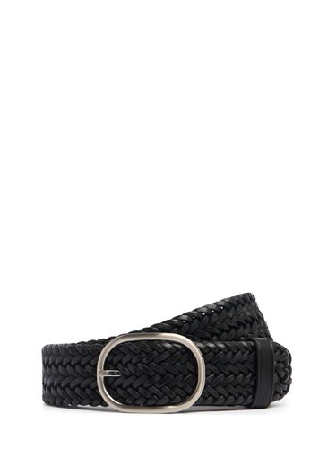 Cm Oval Buckle Leather Belt - DRAGON DIFFUSION - Modalova