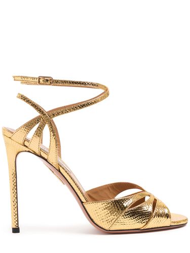 Mm Moves Metallic Leather Sandals - AQUAZZURA - Modalova