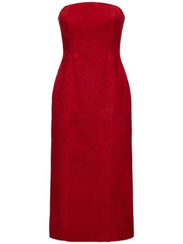 Raw Suede Strapless Dress - ALEXANDER MCQUEEN - Modalova