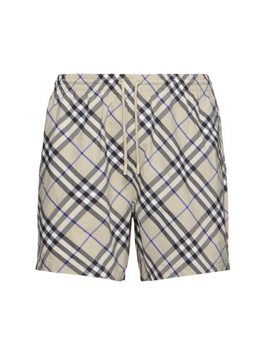 Bañador Shorts Con Cuadros - BURBERRY - Modalova