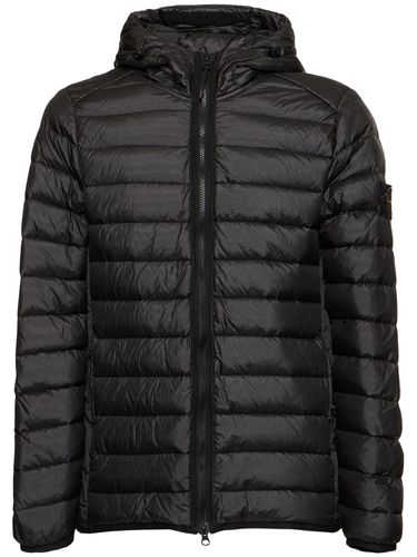 Hooded Zipped Down Jacket - STONE ISLAND - Modalova