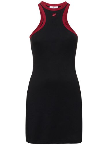 Contrast Scuba Mini Dress - COURREGES - Modalova