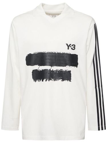 Gfx Logo Long Sleeve Cotton T-shirt - Y-3 - Modalova