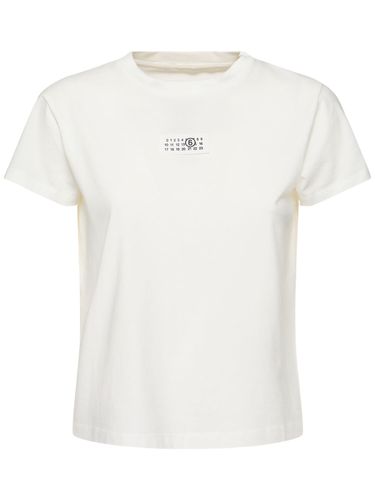 Camiseta De Jersey De Algodón Con Logo - MM6 MAISON MARGIELA - Modalova