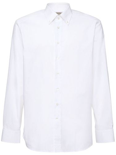 Camicia Button Down In Cotone Con Logo - ETRO - Modalova