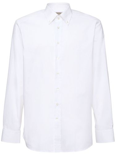 Logo Cotton Button Down Shirt - ETRO - Modalova