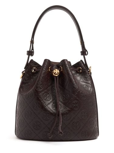 Bolso Bucket T Monogram De Piel - TORY BURCH - Modalova