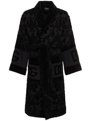 Accappatoio In Cotone Jacquard - DOLCE & GABBANA - Modalova