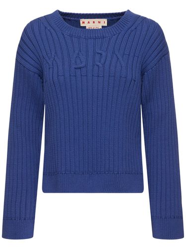 Logo Knit Round Neck Sweater - MARNI - Modalova