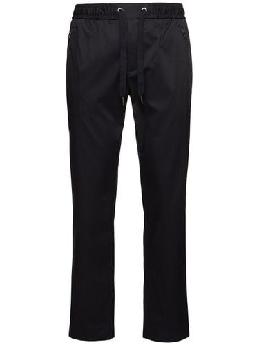 Pantaloni Jogging In Cotone Stretch - DOLCE & GABBANA - Modalova