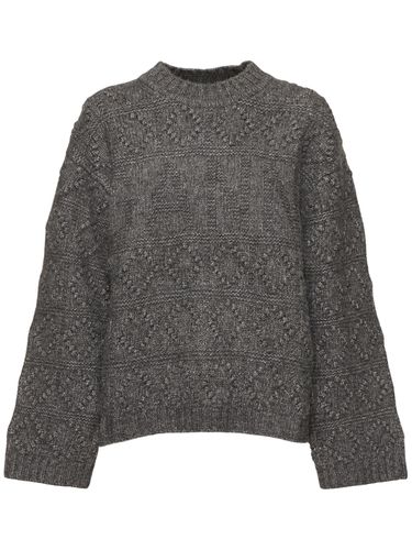 Wool & Cotton Bubble Knit Sweater - GANNI - Modalova